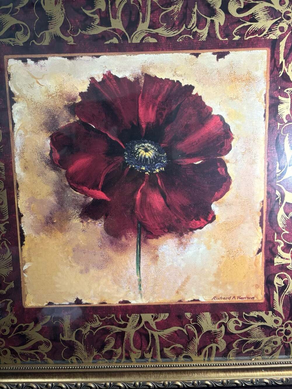 Kirkland's Red Poppy Framed Wall Art Print by Richard A. Henson - Picture 2 of 6